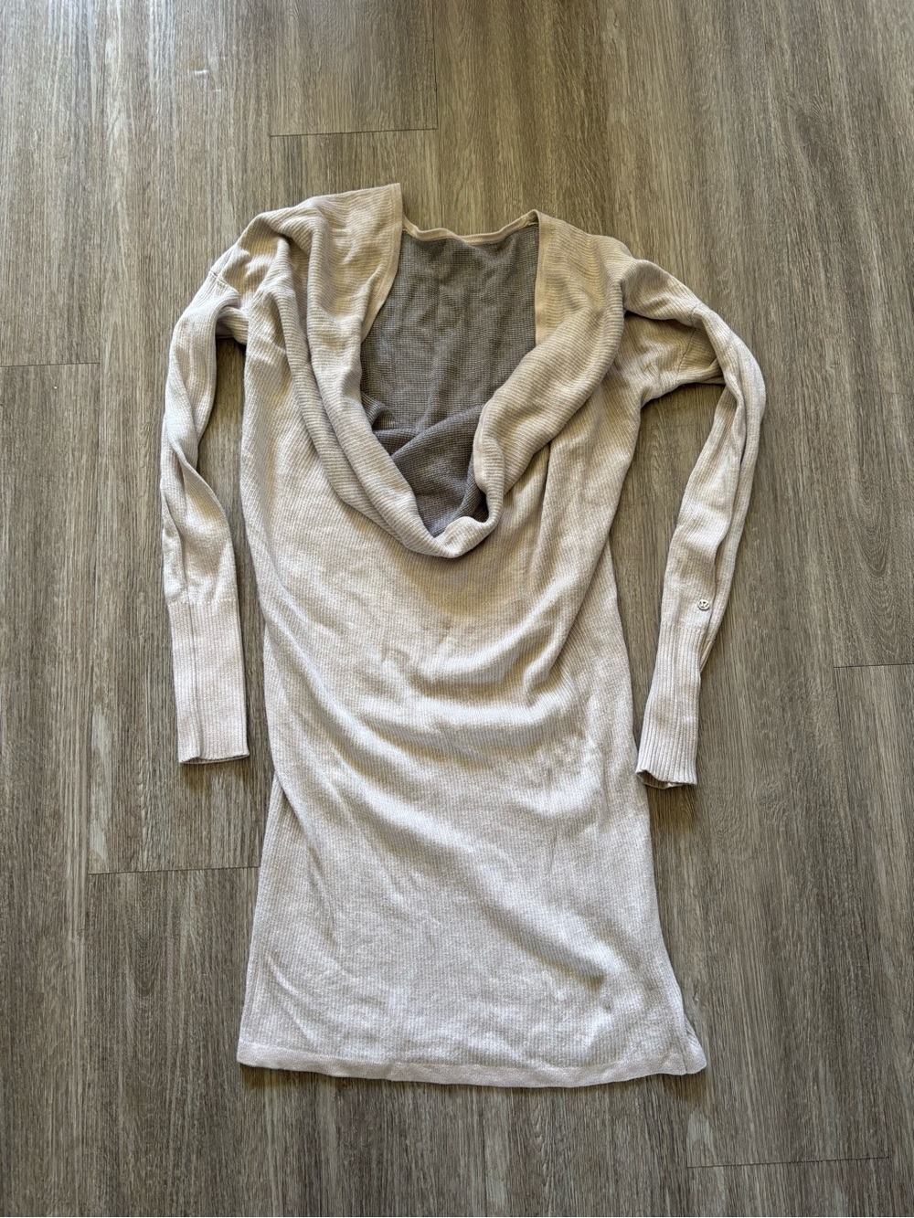 lululemon athletica Beige Cowl Neck Reversible Sweater